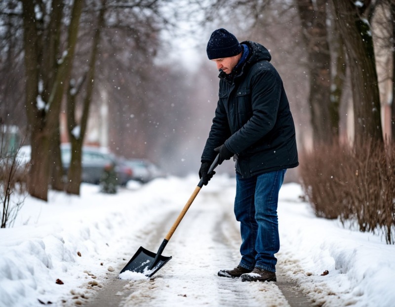 Убирать снег полезно для здоровья
