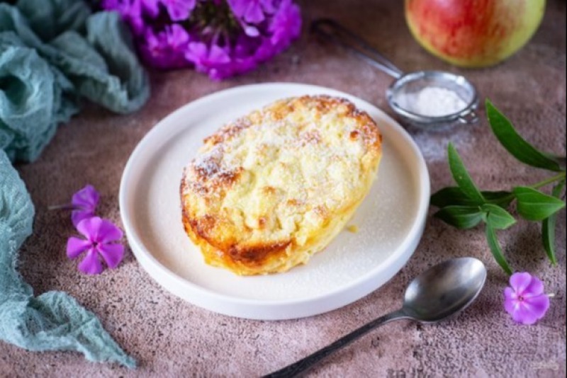 Суфле из яблок и творога