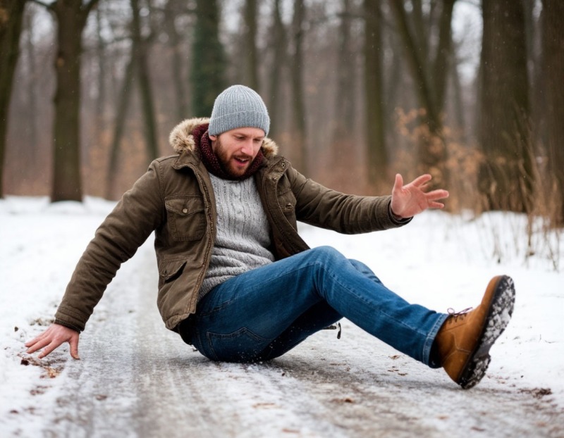 Как правильно падать в гололед?
