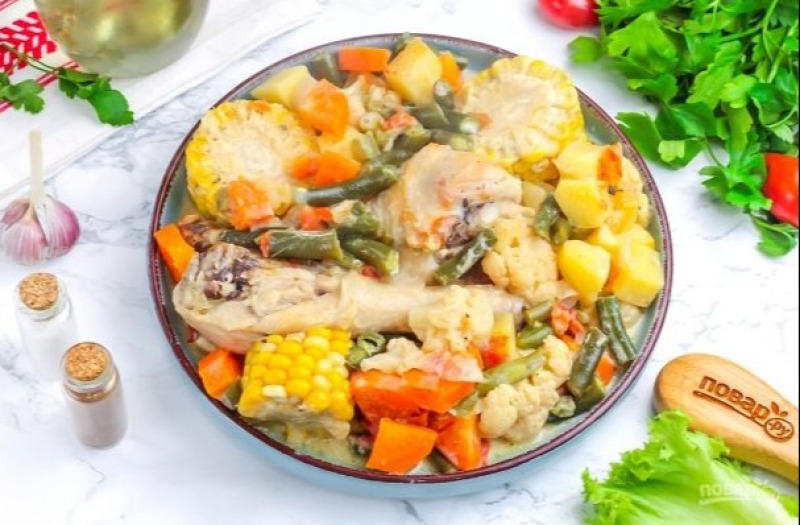 Курица с овощами