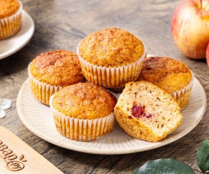 Постные яблочные кексы