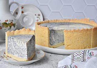 Пирог с творогом и маком