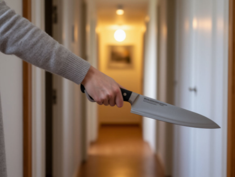 Муж напал с кулаками, жена защитилась ножом