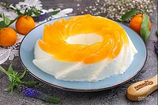 Торт с мандаринами без выпечки