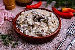 Печень говяжья в сметане