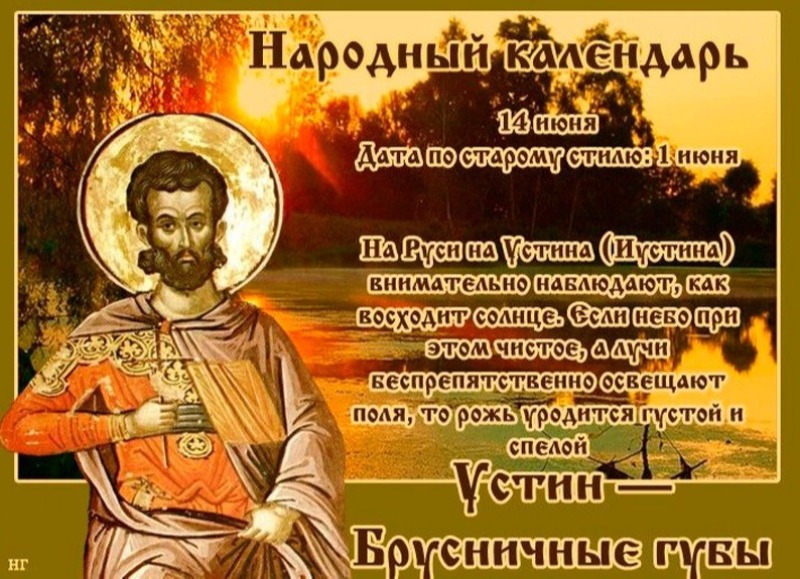 Устин — Брусничные губы: главные запреты и приметы на 14 июня