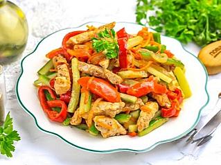 Теплый охотничий салат