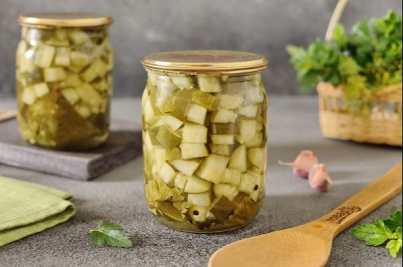Огурцы кубиками для салатов на зиму