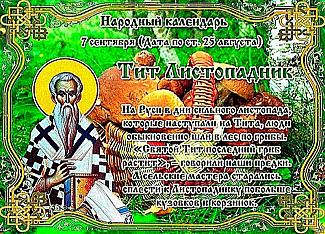 Тит Листопадник: что обязательно нужно сделать 7 сентября для здоровья и бодрости?