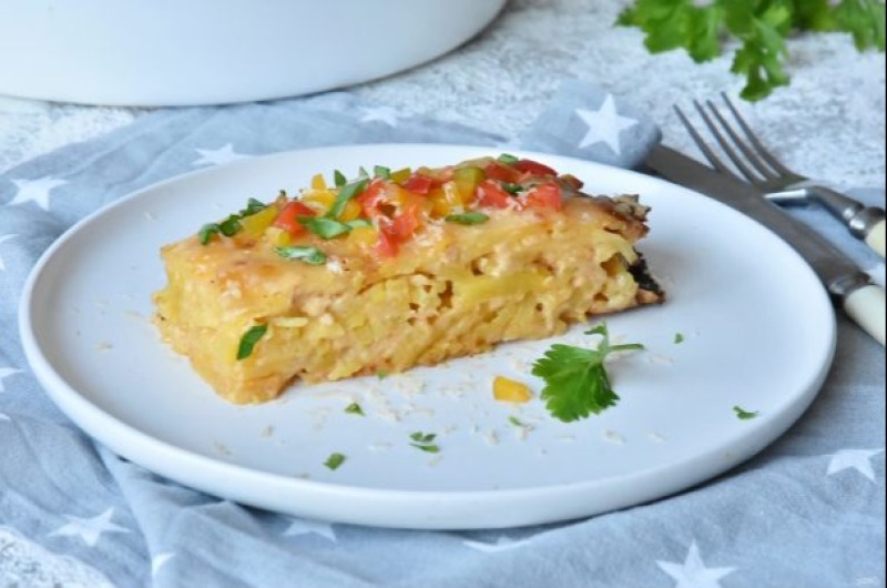 Картофельная запеканка с мясом и сыром