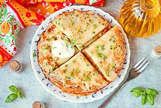 Блины с луком