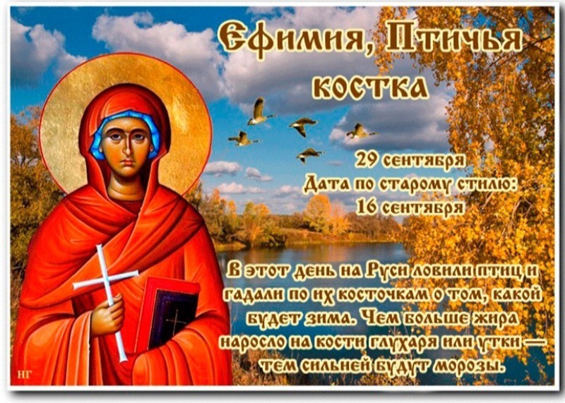 Ефимия, Птичья костка: что нужно знать о запретах и приметах 29 сентября