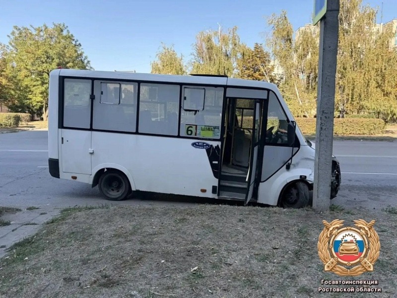 В Ростовской области маршрутка с пассажирами врезалась в столб
