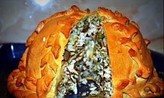 Курник с рисом и курицей