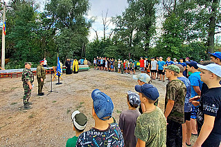 Обливчане на сборах юных казаков