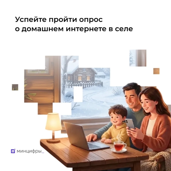 Минцифры России проводит опрос о подключении малых населённых пунктов к интернету