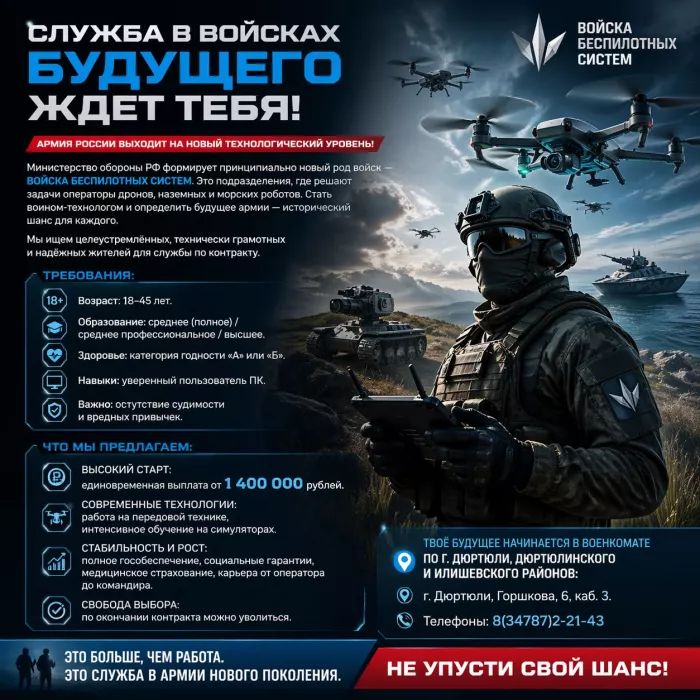 Служба в войсках будущего ждет тебя!