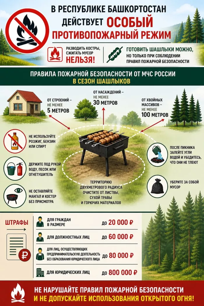Особый противопожарный режим: шашлыки можно, но с умом!