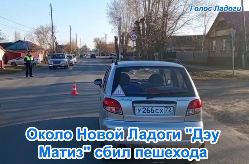 Около Новой Ладоги "Дэу Матиз" сбил пешехода