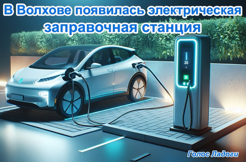 В Волхове появилась электрическая заправочная станция