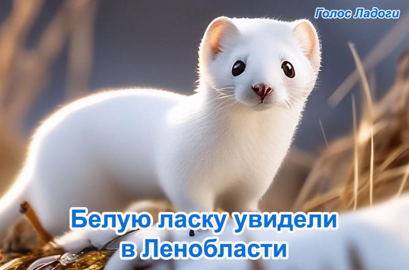 Белую ласку увидели в Ленобласти