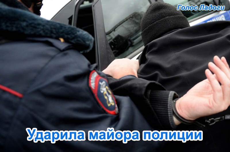 Ударила майора полиции