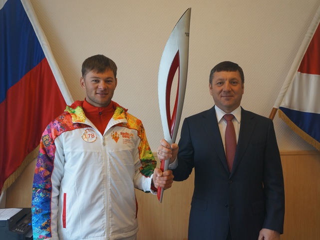 Олимпийский факел  в Хасанском районе