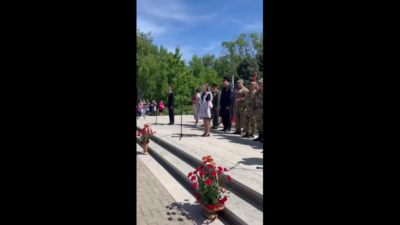 Председатель Первичного отделения МБОУ СОШ 22 г. Ипатово Василенко Яна удостоилась чести поздравить жителей города Ипатово с днём Великой Победы от лица всех школьников Ипатовского Муниципального округа!