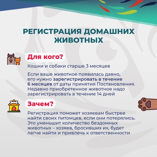 А у вас есть домашнее или охранное животное? Тогда вам нужно его зарегистрировать!