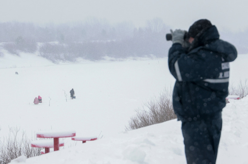 При выходе на лёд будьте осторожны!