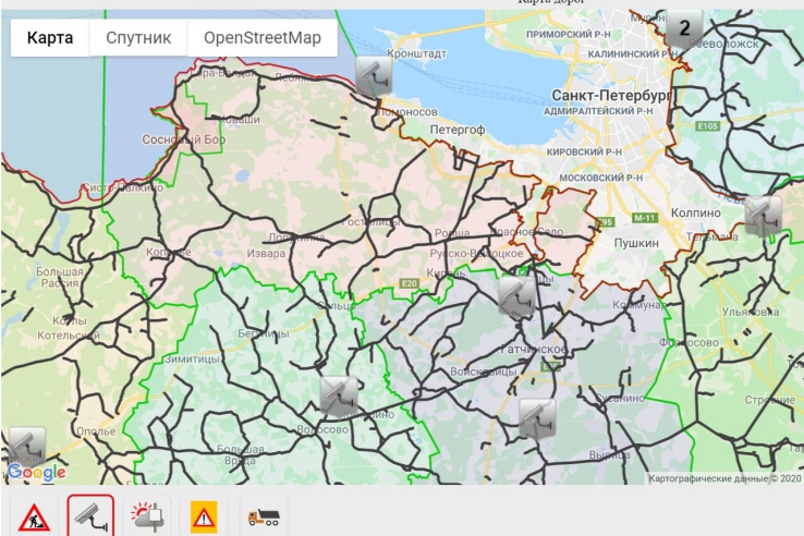 Улицы населенных пунктов Ленобласти станут частью единой информационной карты дорог России