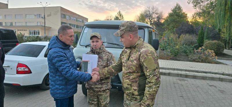 Пензенская область приобрела для сотрудников Токмакской комендатуры служебную машину