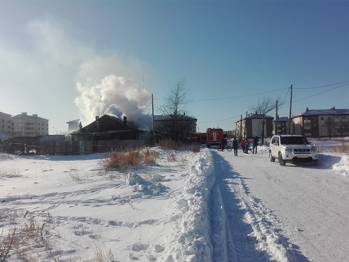 В воскресенье в Поронайске горел расселенный дом