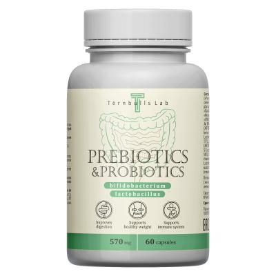Пребиотики и пробиотики для кишечника в капсулах, 60 капсул