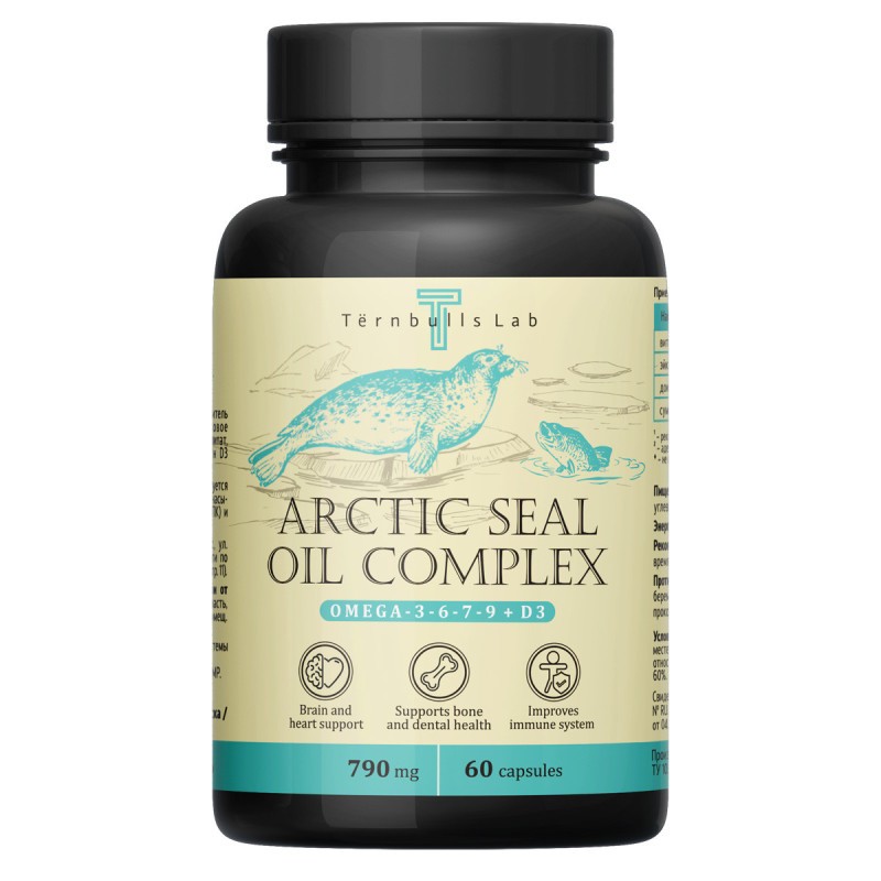 Омега 3-6-7-9 с Тюленьим жиром, 60 капсул