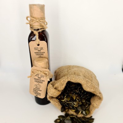 ТЫКВЕННОЕ МАСЛО Штирской голосеменной тыквы сыродавленное в бочонке 100 мл