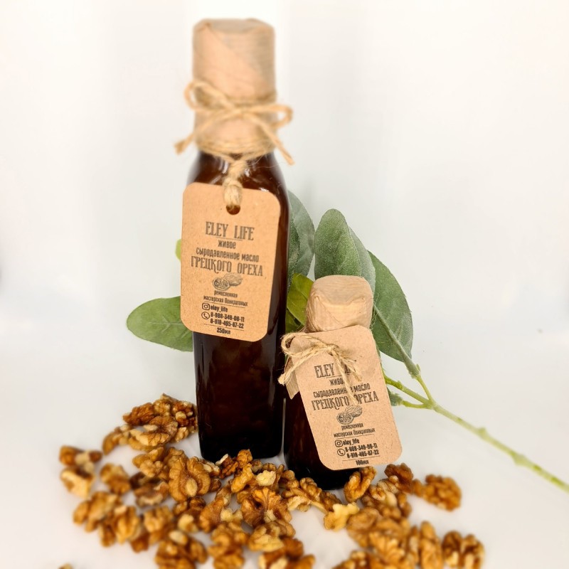 ГРЕЦКОГО ОРЕХА сыродавленное масло в бочонке 100 мл