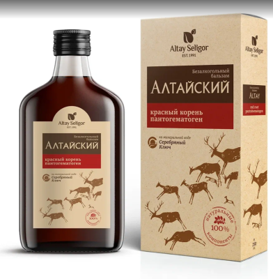 Алтайский бальзам с красным корнем и пантогематогеном