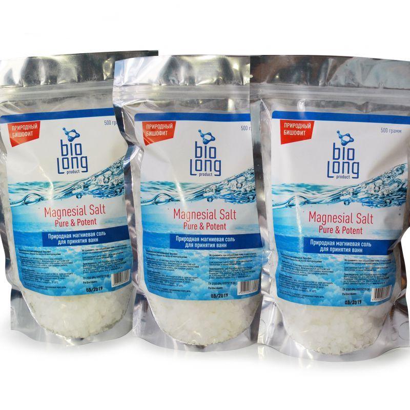 Бишофит "Magnesial Salt" 3 уп * 500 гр