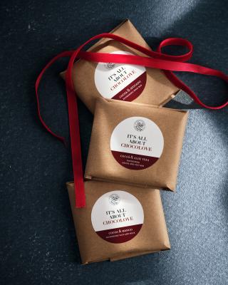 Подарочный набор из трех питательных мини-плиточек для лица, для тела, для рук и ног