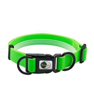 Биотановый ошейник M (обхват 30-47см ширина 20мм) - Green