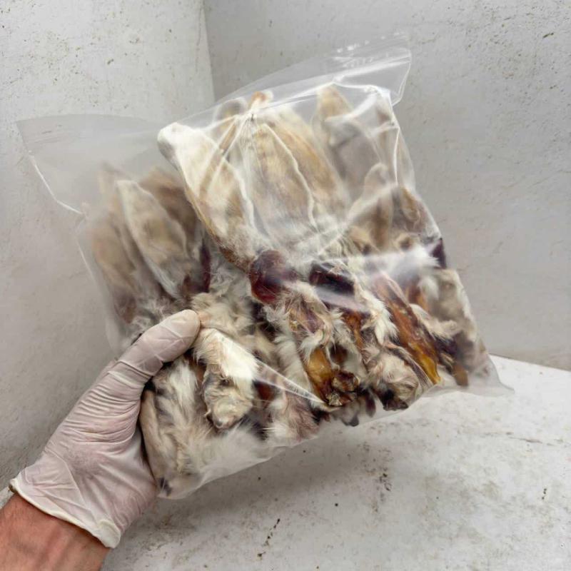 Уши кролика не очищенные - 500 гр.