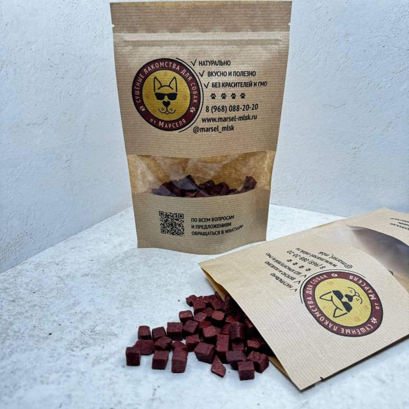 Кубик говяжий вяленый 1/1см - 1000 гр.