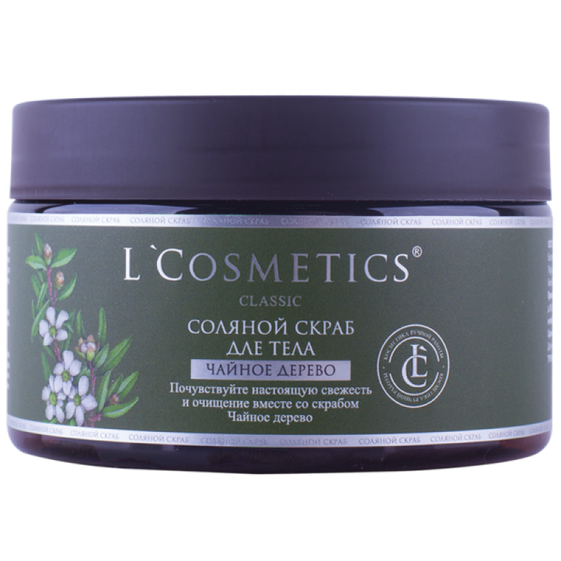 Скраб для тела соляной «Чайное дерево» 310 гр