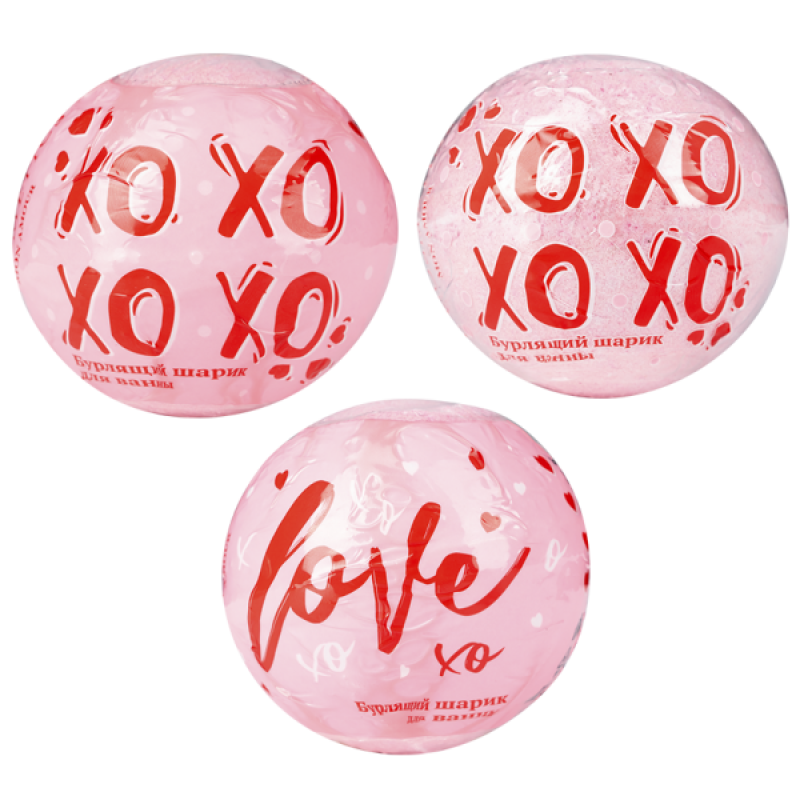 Sweet Romance Set – Комплект бурлящих шариков для ванн – LOVE и XOXO (3 шт) 155 г