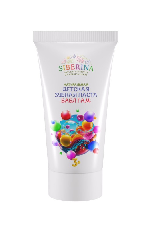 Натуральная детская зубная паста "Бабл гам"