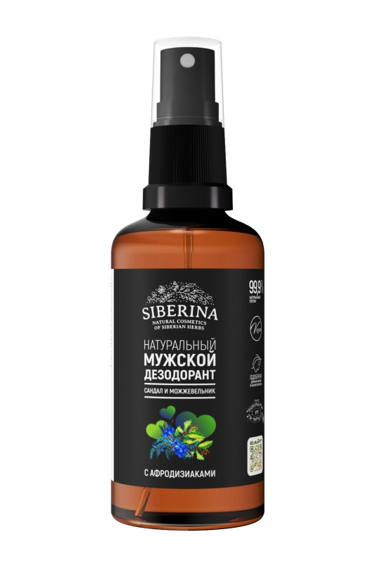 Мужской дезодорант "Сандал и можжевельник" с афродизиаками