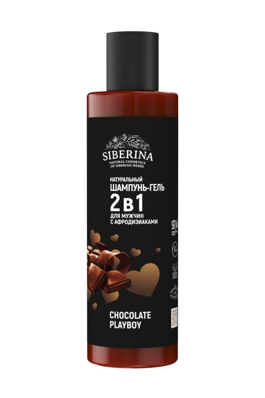 Шампунь-гель 2 в 1 для мужчин «Chocolate playboy» с афродизиаками