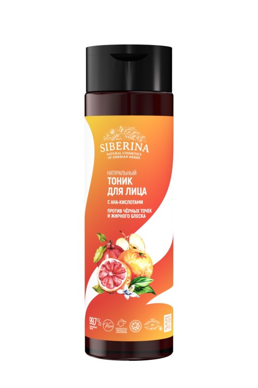 Тоник для лица с АНА-кислотами против черных точек и жирного блеска