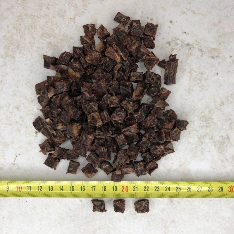 Мясные стрипсы оленя кубик 1/1 100гр.